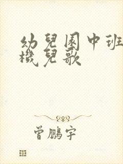 幼儿园中班小飞机儿歌