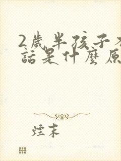 2岁半孩子不说话是什么原因