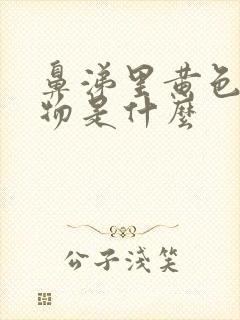 鼻涕里黄色粘稠物是什么