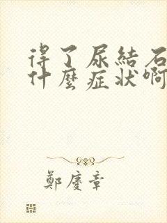 得了尿结石会有什么症状啊