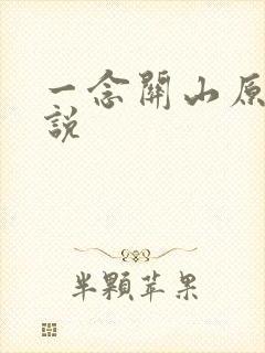 一念关山原著小说