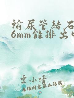 输尿管结石下段6mm能排出吗