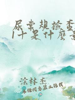 尿常规检查潜血1十是什么意思