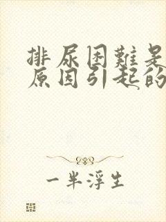 排尿困难是什么原因引起的