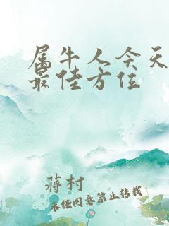 属牛人今天打牌最佳方位