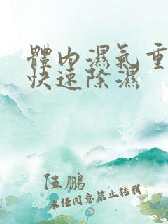 体内湿气重怎么快速除湿