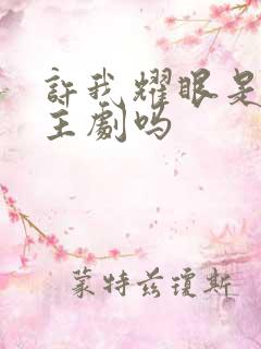 许我耀眼是大女主剧吗