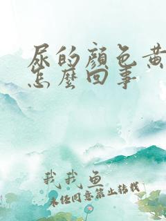 尿的颜色黄色是怎么回事