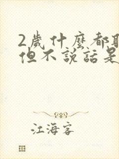 2岁什么都听懂但不说话是什么原因