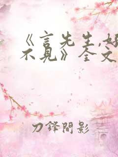 《言先生,好久不见》全文免费阅读