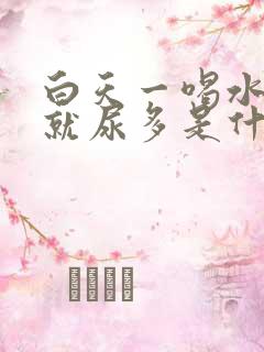 白天一喝水晚上就尿多是什么原因