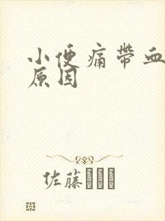 小便痛带血什么原因