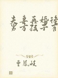 夫妻再婚后离婚男方孩子有继承权么