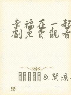 幸福在一起电视剧免费观看全集