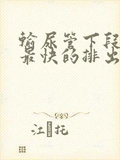 输尿管下段结石最快的排出方法是