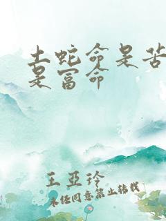 土蛇命是苦命还是富命