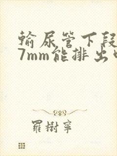 输尿管下段结石7mm能排出吗