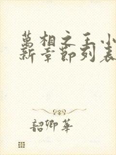 万相之王小说最新章节列表最