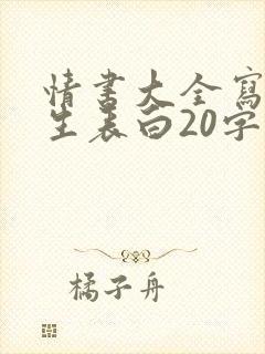 情书大全写给女生表白20字