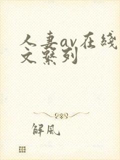 人妻av在线中文系列