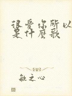 很爱你所以愿意是什么歌