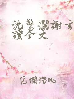 沈惊澜谢玄寂阅读全文