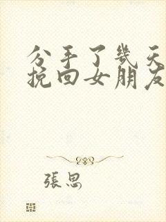 分手了几天怎么挽回女朋友