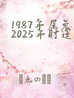 1987年属兔2025年财运如何