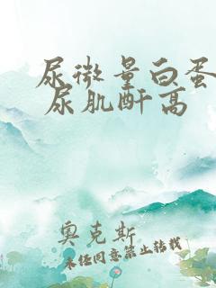 尿微量白蛋白高 尿肌酐高