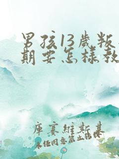 男孩13岁叛逆期要怎样教育或开导呢