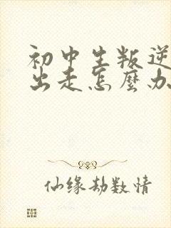 初中生叛逆离家出走怎么办