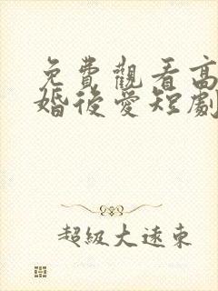 免费观看高清先婚后爱短剧