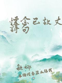 怀念已故丈夫的诗句