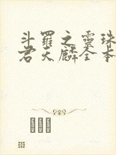 斗罗之灵珠神剑君天麟全本阅读