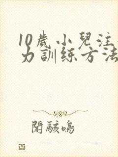 10岁小儿注意力训练方法