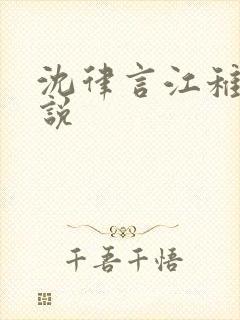 沈律言江稚的小说