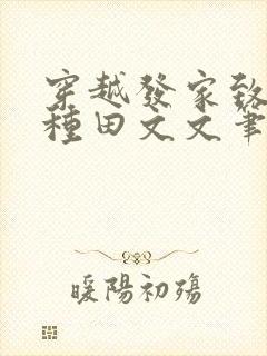 穿越发家致富的种田文文笔好