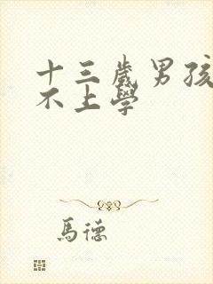 十三岁男孩叛逆不上学