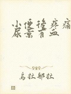 小便后疼痛还有尿意有血