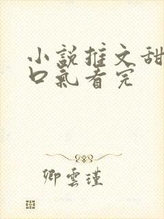 小说推文甜文一口气看完