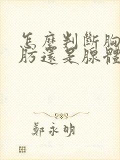 怎么判断胸是脂肪还是腺体