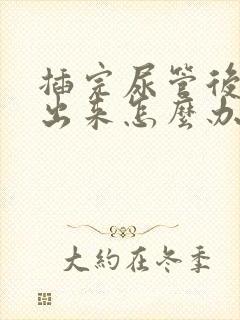 插完尿管后尿不出来怎么办