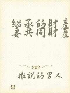 继承的财产是夫妻共同财产吗