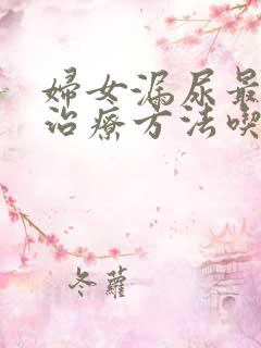 妇女漏尿最好的治疗方法吃什么药