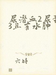 尿潜血2尿蛋白3且有水肿