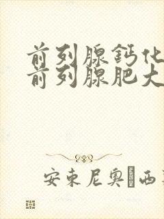 前列腺钙化灶和前列腺肥大区别