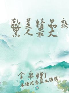 欧美精品熟妇乱黑人最大