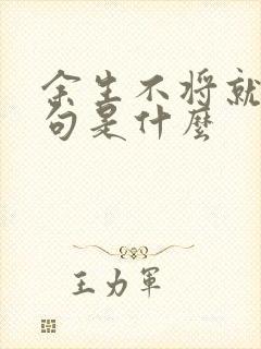 余生不将就上一句是什么