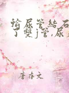 输尿管结石放置了双j管,尿疼尿频