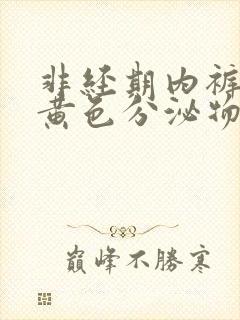 非经期内裤上有黄色分泌物